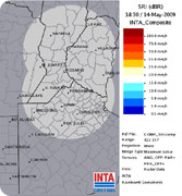 Radar meteorologico en tiempo real